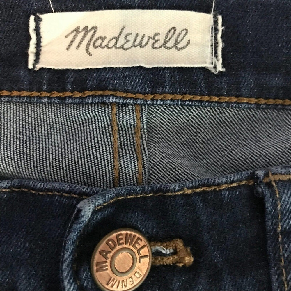 Madewell Jeans Womens Sz 28 Blue Denim 9 Inch High Rise Skinny Stretch 5 Pocket - Picture 6 of 11